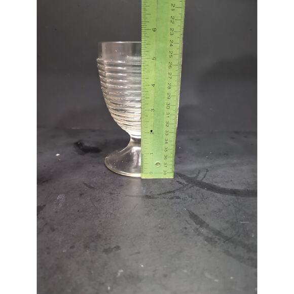 Anchor Hocking Manhattan Style Glass, Ribbed Clear Glass, Vintage‎ Glassware - Picture 8 of 9